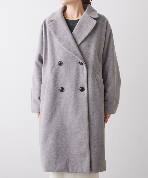 「PUAL CE CIN」 チェスターコート FREE グレー レディース_画像2