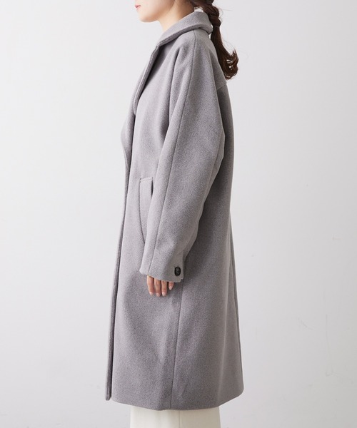 「PUAL CE CIN」 チェスターコート FREE グレー レディース_画像3