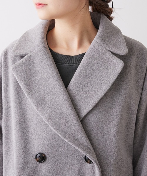 「PUAL CE CIN」 チェスターコート FREE グレー レディース_画像5