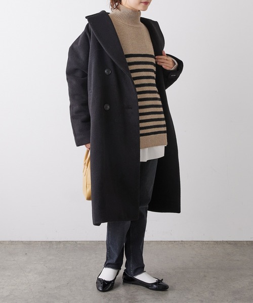 「PUAL CE CIN」 チェスターコート FREE グレー レディース_画像9