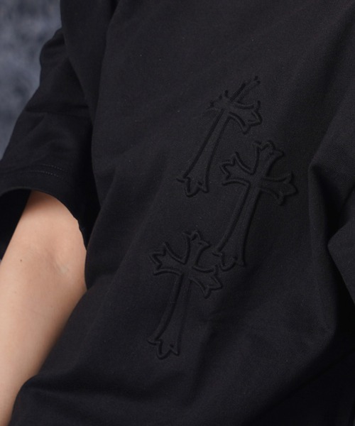 tシャツ クロスエンボス スウェットTシャツ「セットアップ可能