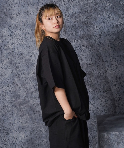 tシャツ クロスエンボス スウェットTシャツ「セットアップ可能
