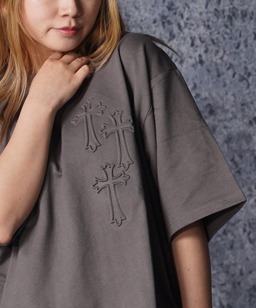 boss114 Tシャツ スウェットセット tシャツ クロスエンボス スウェット