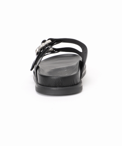 サンダル・ミュール PETRONE SANDALS LE TALON サンダル GRISEレザーダブルバックルミュールサンダル