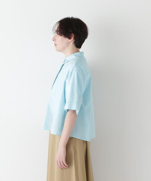 human woman（ヒューマンウーマン） リネンシャツ ブラウス シャツ 