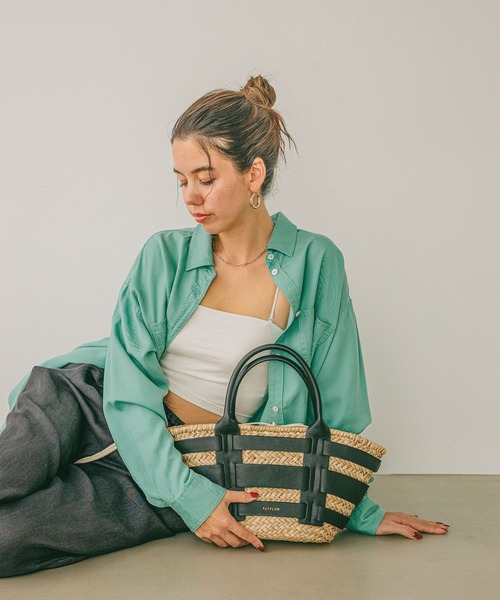 BAYFLOW（ベイフロー） かごバッグ カゴバッグ PUコンビカゴバッグ