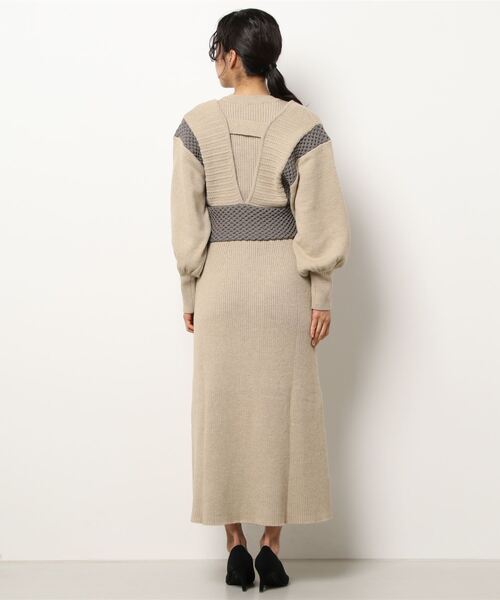 「LAGUNAMOON」 ニットワンピース SMALL ベージュ レディース_画像5
