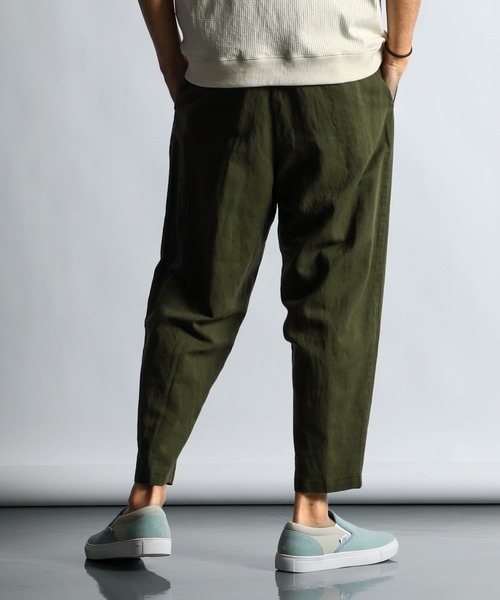 大人気新作 The DUFFER of ST.GEORGE パンツ LINEN BLEND WEBBING BELT WIDE パンツ