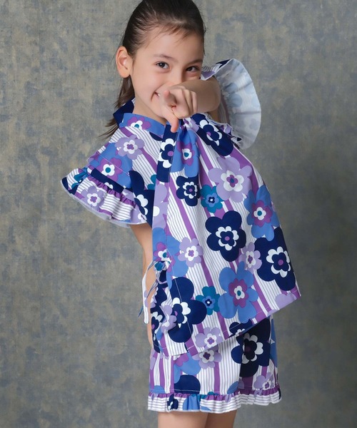 浴衣フリルと甚平ハンドメイド 甚平 or 浴衣 - 子供服の人気通販 | minne 国内最大級の