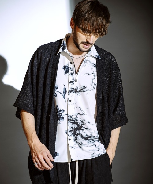 NO ID. シャツ ハーフZIPチェンジングBIG-SH(シャツ) メンズ