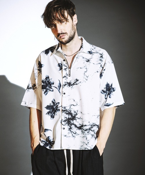 NO ID. シャツ ハーフZIPチェンジングBIG-SH(シャツ) メンズ