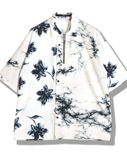 NO ID. シャツ ハーフZIPチェンジングBIG-SH(シャツ) メンズ