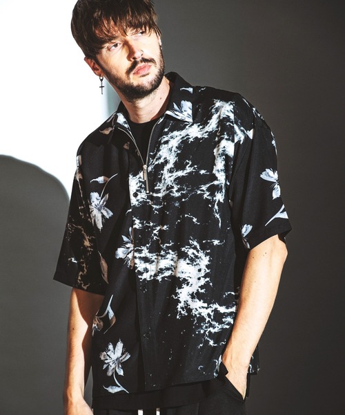 なくなく NO ID. シャツ ハーフZIPチェンジングBIG-SH(シャツ) メンズ