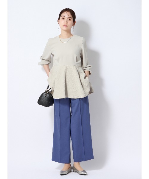 ワイドパンツ パンツ ココチよ タックワイドパンツ ウォッシャブル