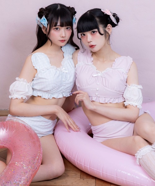 DearMyLove 水着 うさ耳フリルフィッシュテール水着 レディース