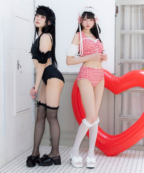 ディアマイラブ　うさみみ水着 うさ耳フリルフィッシュテール水着 – レディースファッション