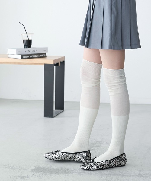 「forksy.」 フラットパンプス S ゴールド レディース