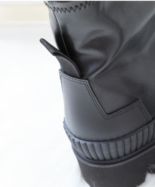 「Noubel Voug Relax」 ショートブーツ 3/L ホワイト×ブラック レディース_画像4