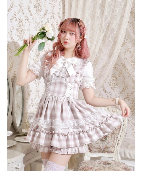 NOEMIE ワンピース ハートビジューレースアップセットアップ