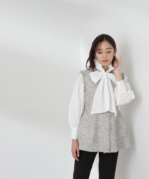 「NATURAL BEAUTY BASIC」 ベスト SMALL ブラック系その他 レディース
