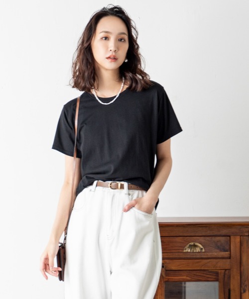 tシャツ 「汗ジミ防止＆UVカット」快適さも美しさも一枚で叶う、大人のための頼れる毎日Tシャツ！さらっと着られて、見た目も上品。夏の不快感を抑えて、清 | MILLION CARATS | 32
