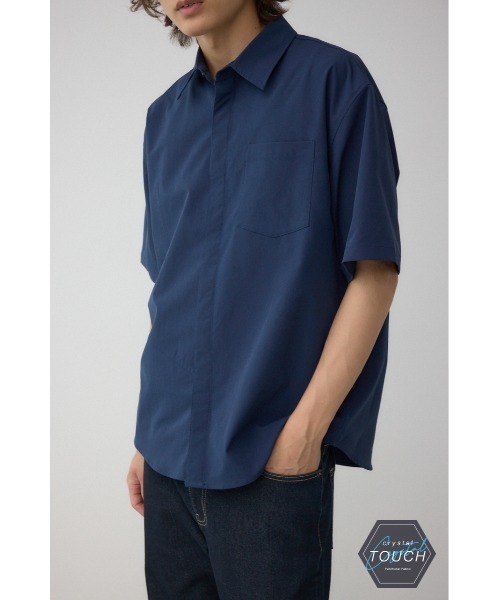 ブラウス シャツ C/T切り替え比翼半袖シャツ レディース