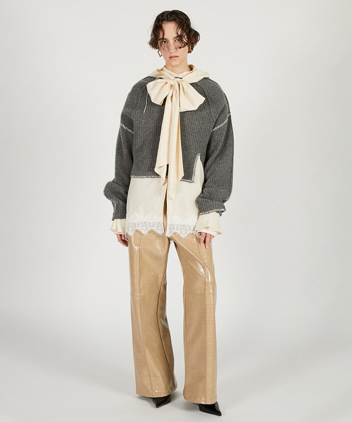 ブラウス シャツ ボウタイシャツ / Bow tie shirt レディースの画像