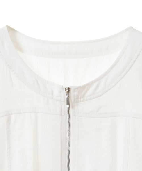 「SOFFITTO」 「melrose」ジップアップブルゾン FREE オフホワイト レディース_画像3