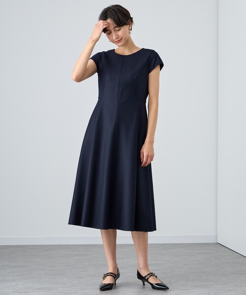 ANAYI 「ANAYI」 半袖ワンピース 36 ネイビー レディース : ZOZOTOWN