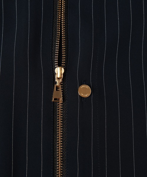 CULLNI シャツ Stripe Double Cloth Zip Up Shirt メンズ