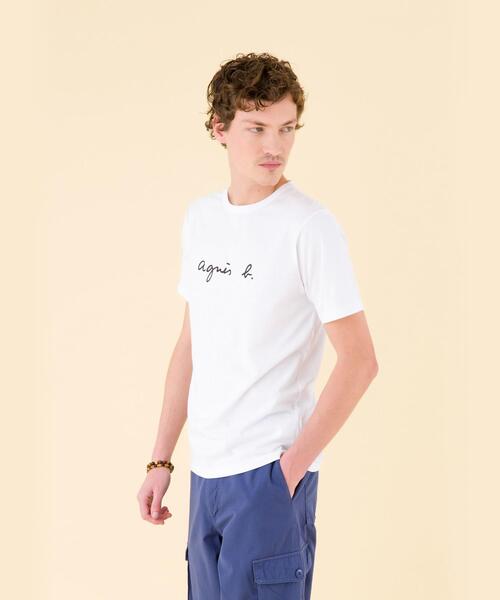 「agnes b.」 半袖Tシャツ 0 ホワイト メンズ
