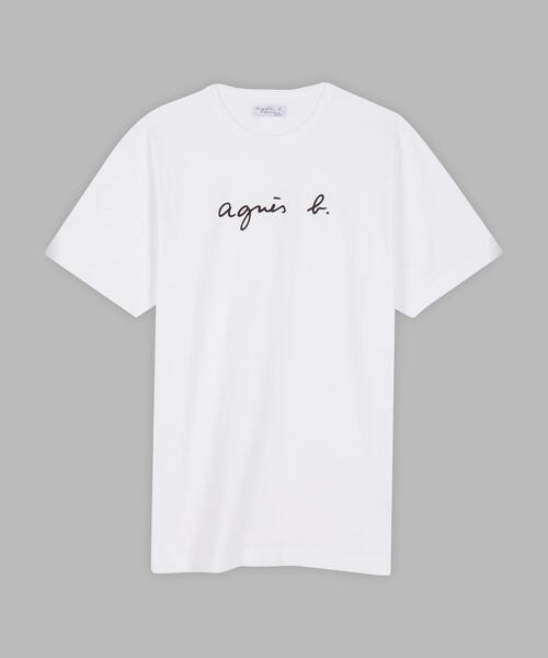 「agnes b.」 半袖Tシャツ 0 ホワイト メンズ
