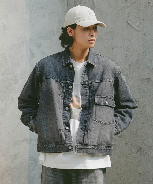 切り替構築-超限定 JEANS デニムジャケット Gジャン Lサイズ FREE MAX デニムジャケット gジャン Switching Big Denim JKT