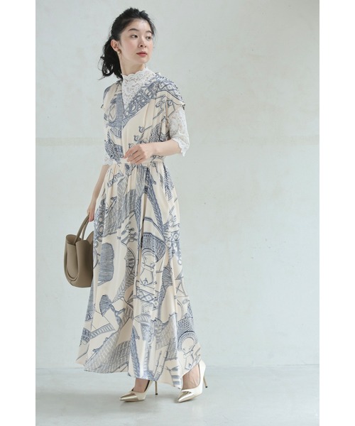 パーティーに【HOBBS】艶やかブルー♪上品フェミニンワンピース 楽天市場】ワンピース ロング マキシ レディース クレリック