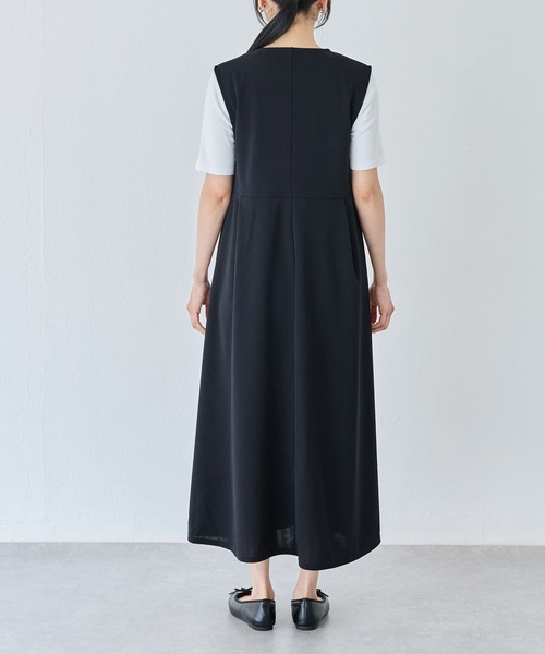 INCEDE（インシード） uvカット ワンピース ビッグパール キーネック