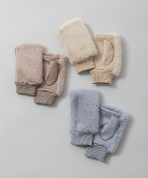 Munich（ミューニック） 手袋 フェイクファーハンドウォーマー