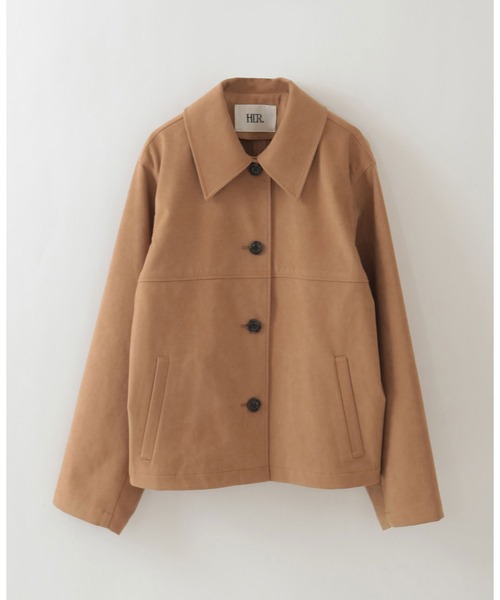 HER. ブルゾン アウター フェイクスエードジャケット レディース