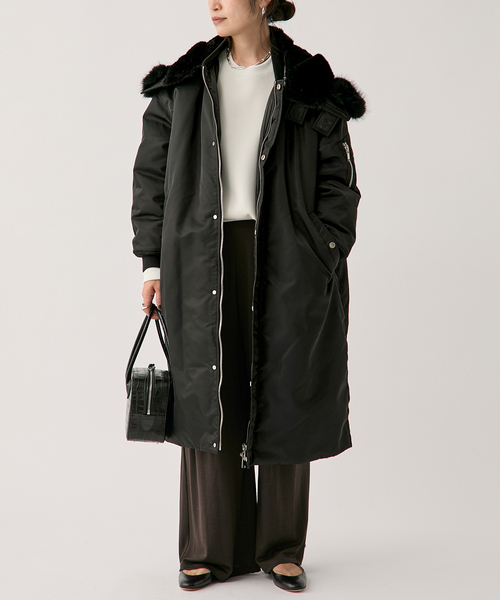 新品タグ付きアッパーハイツTHE U-2 LONG HOODIE アウターMA1 upperhights（アッパーハイツ） コート アウター THE U-2 LONG HOODIE
