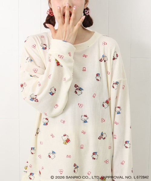 Sanrio ハローキティ　レトロ　2007年製 パジャマ　ルームウェア sanrio（サンリオ） パジャマ ルームウェア ハローキティワッフル