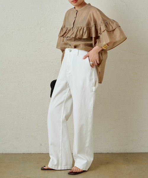 「LOUNGEDRESS」 半袖ブラウス FREE ブラック レディース_画像3