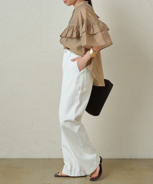 「LOUNGEDRESS」 半袖ブラウス FREE ブラック レディース_画像4