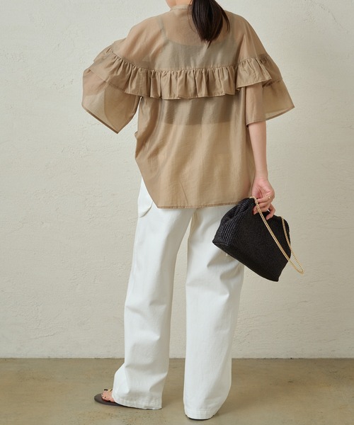 「LOUNGEDRESS」 半袖ブラウス FREE ブラック レディース_画像5