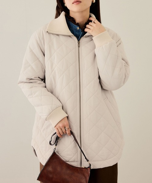 新品未使用　WOOL RICH 中綿ブルゾン　XLサイズ　裏地キルティング NAVY ブルゾン アウター グラムス キルトスタンドブルゾン「軽量 裏地