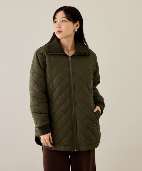 NAVY ブルゾン アウター グラムス キルトスタンドブルゾン「軽量 裏地