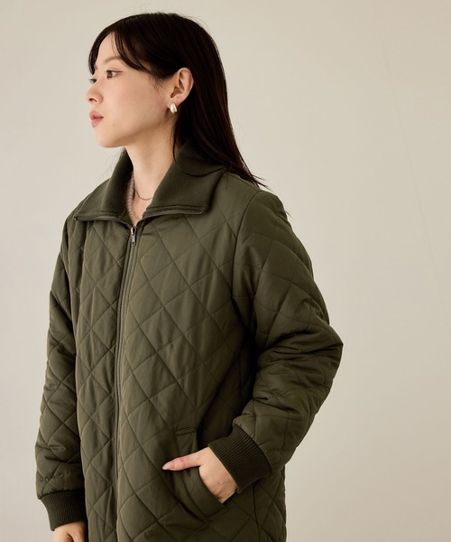 NAVY ブルゾン アウター グラムス キルトスタンドブルゾン「軽量 裏地