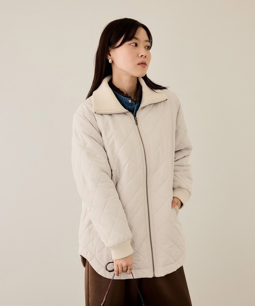 NAVY ブルゾン アウター グラムス キルトスタンドブルゾン「軽量 裏地