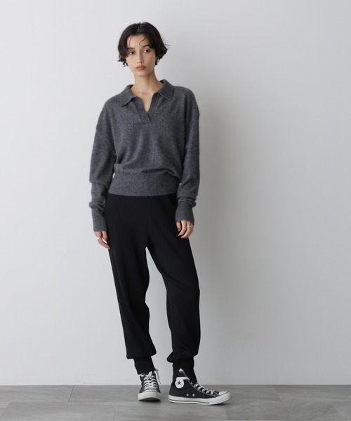 ナノユニバース（NANO universe）/「STEVELOUR」裾リブニットパンツ NANO universe（ナノ・ユニバース） パンツ 「STEVELOUR」裾リブニット