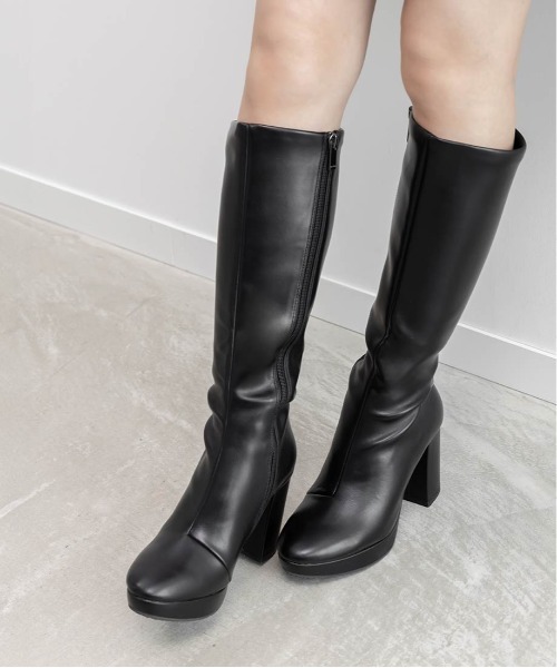 RANDA（ランダ） ブーツ 晴雨兼用 ストレッチ ラウンドトゥストーム