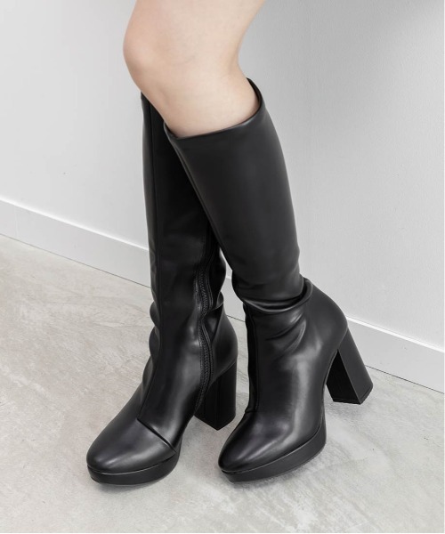 RANDA（ランダ） ブーツ 晴雨兼用 ストレッチ ラウンドトゥストーム