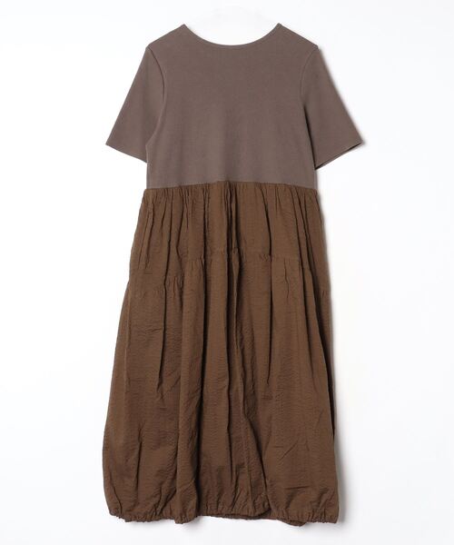 「SLOW」 ドッキングワンピース 46 ブラウン レディース_画像2
